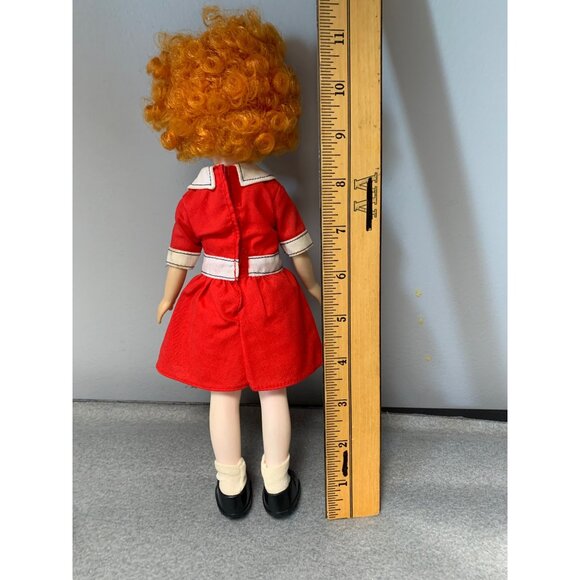 Vintage Orphan Annie Knickerbocker Doll with Locket Red Dress - Picture 6 of 7